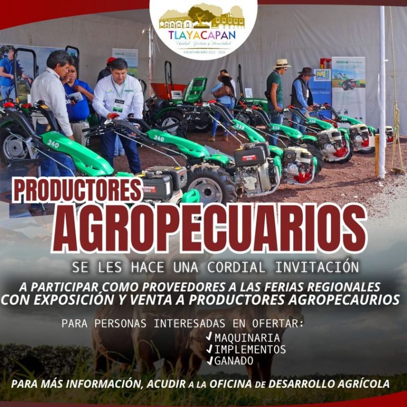 INVITACIÓN A PRODUCTORES AGROPECUARIOS